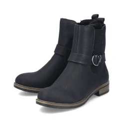 Rieker Damen Stiefeletten asphaltschwarz