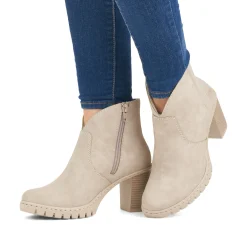 Rieker Damen Stiefeletten hellbeige