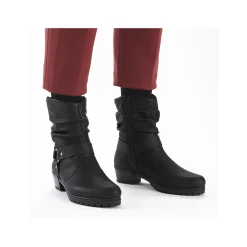 Rieker Damen Stiefeletten mattschwarz