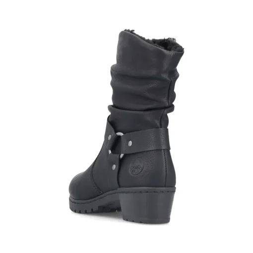 Rieker Damen Stiefeletten mattschwarz