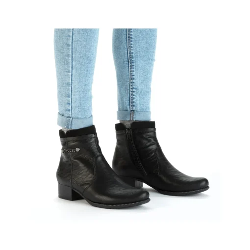 Rieker Damen Stiefeletten nachtschwarz