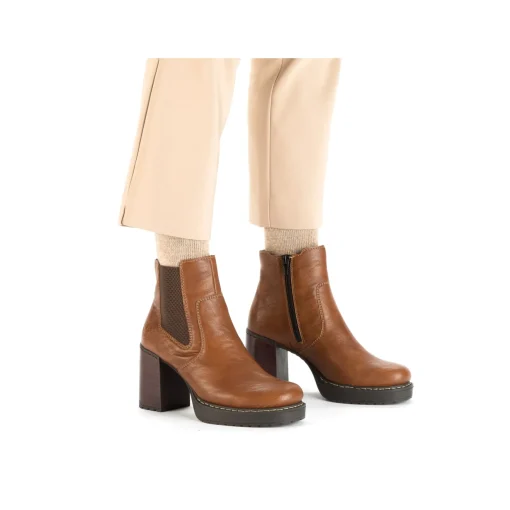 Rieker Damen Stiefeletten fuchsbraun