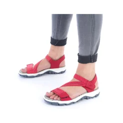 Rieker Damen Trekkingsandalen kirschrot