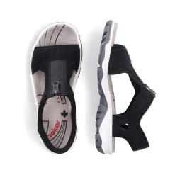 Rieker Damen Trekkingsandalen tiefschwarz