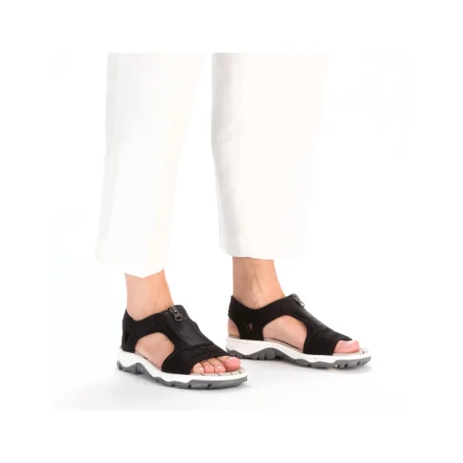 Rieker Damen Trekkingsandalen tiefschwarz