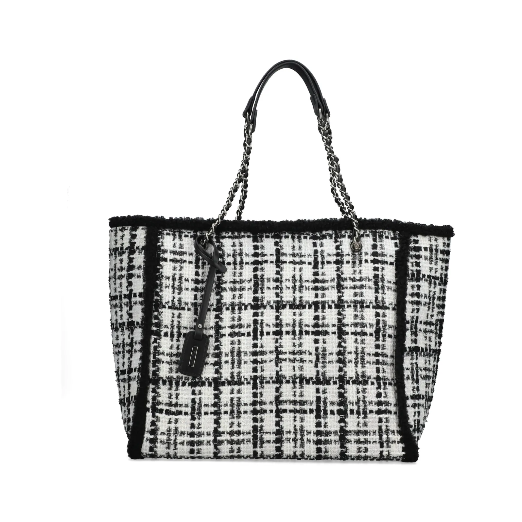 Rieker Handtasche weiß-schwarz-kariert