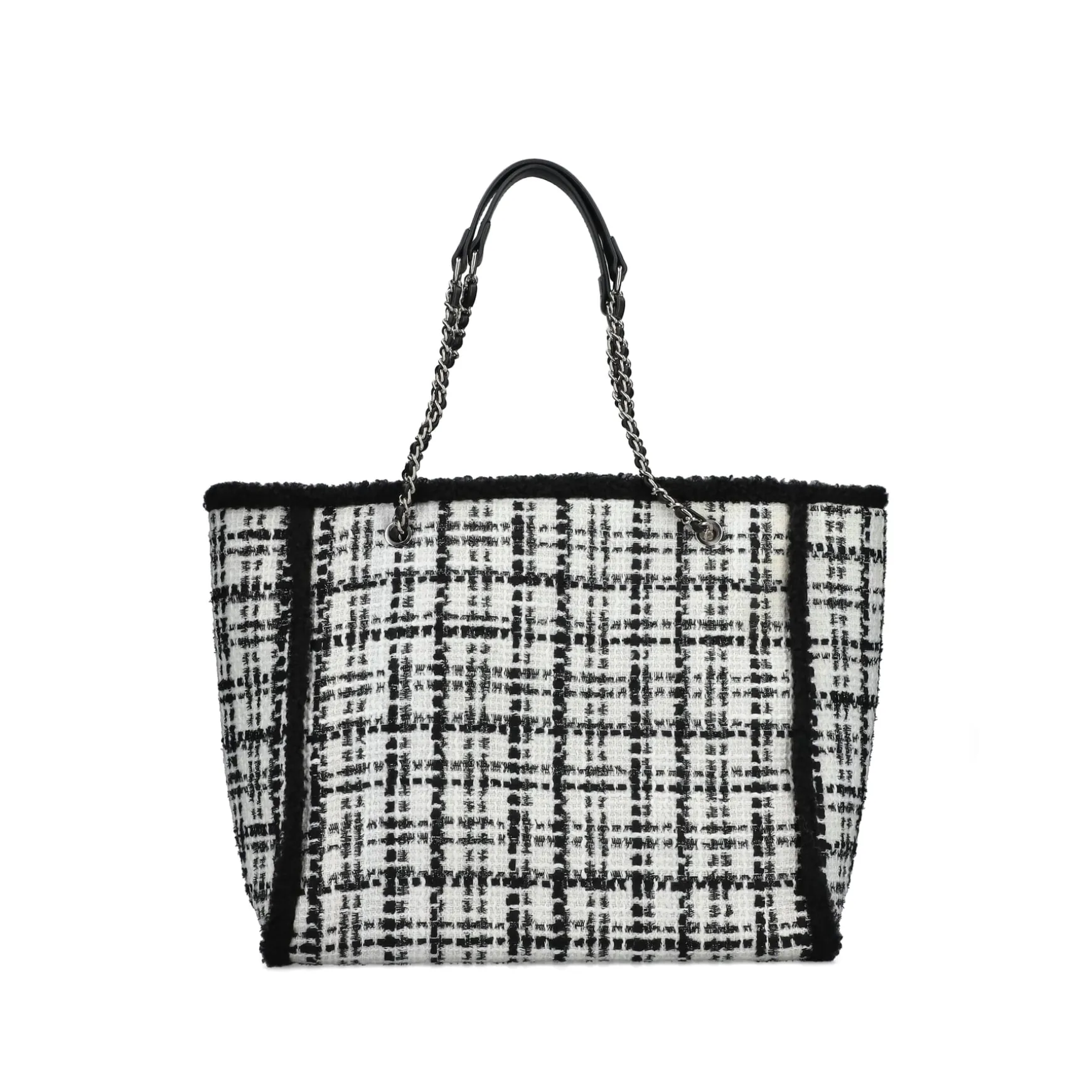 Rieker Handtasche weiß-schwarz-kariert