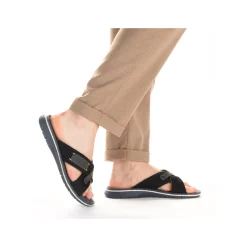 Rieker Herren Pantoletten meeresblau-grau