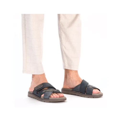 Rieker Herren Pantoletten schieferblau