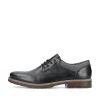 Rieker Herren Schnürschuhe glanzschwarz