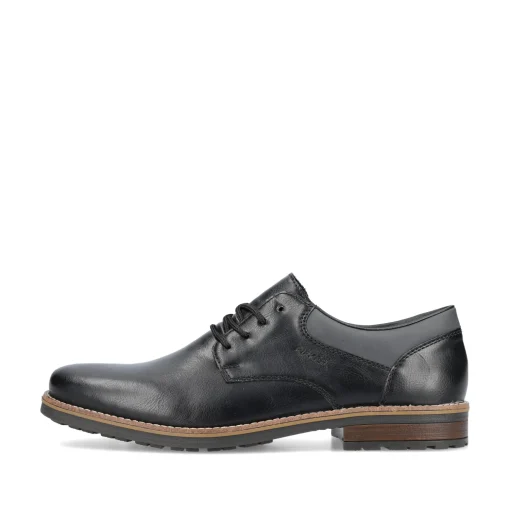 Rieker Herren Schnürschuhe glanzschwarz