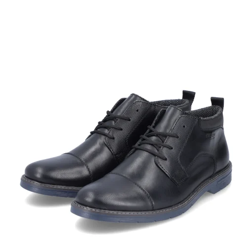 Rieker Herren Schnürschuhe glanzschwarz