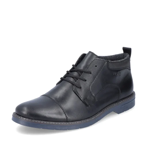 Rieker Herren Schnürschuhe glanzschwarz