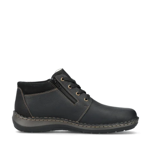 Rieker Herren Schnürschuhe asphaltschwarz