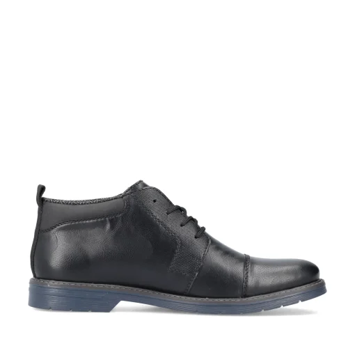 Rieker Herren Schnürschuhe glanzschwarz