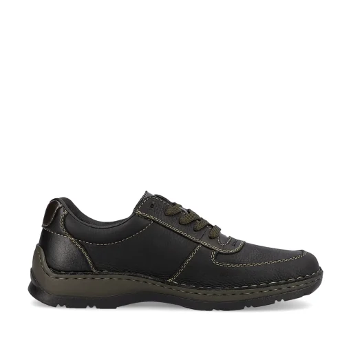 Rieker Herren Schnürschuhe asphaltschwarz
