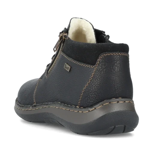 Rieker Herren Schnürschuhe asphaltschwarz