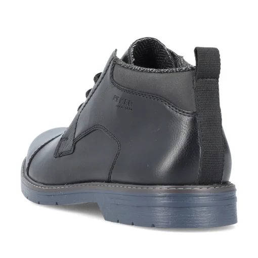 Rieker Herren Schnürschuhe glanzschwarz