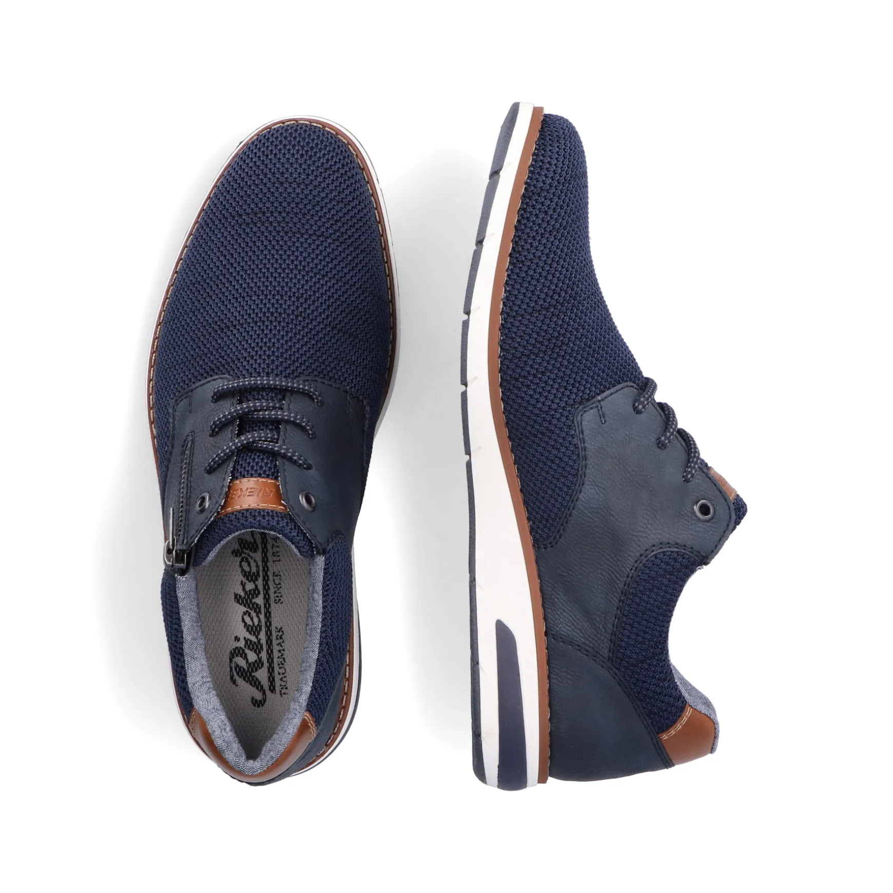 Rieker Herren Schnürschuhe azurblau