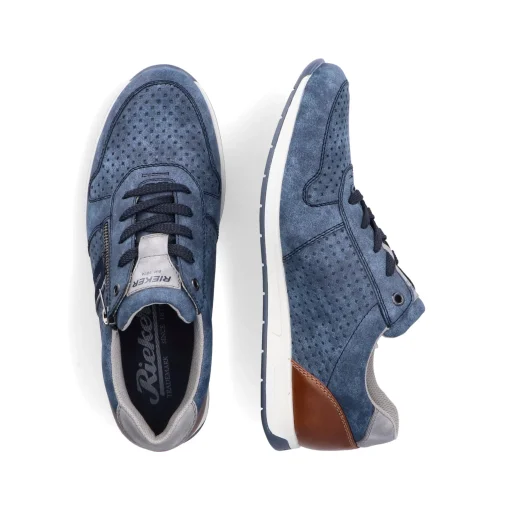 Rieker Herren Schnürschuhe himmelblau