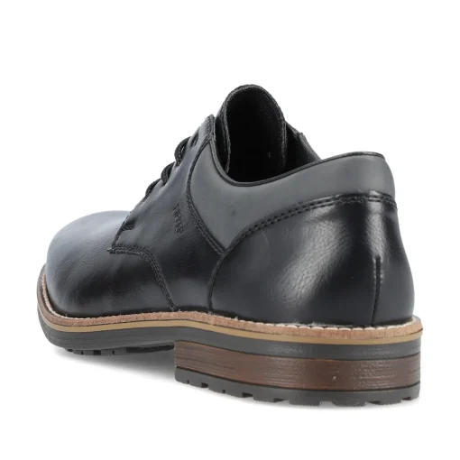 Rieker Herren Schnürschuhe glanzschwarz