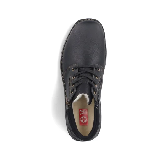 Rieker Herren Schnürschuhe asphaltschwarz