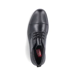 Rieker Herren Schnürschuhe glanzschwarz