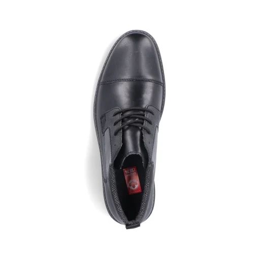 Rieker Herren Schnürschuhe glanzschwarz