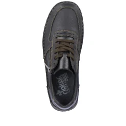 Rieker Herren Schnürschuhe asphaltschwarz