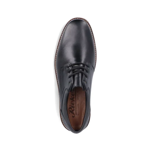 Rieker Herren Schnürschuhe glanzschwarz