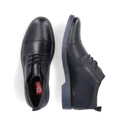 Rieker Herren Schnürschuhe glanzschwarz