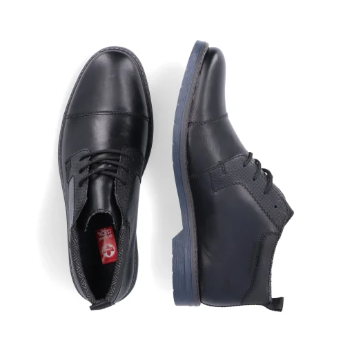 Rieker Herren Schnürschuhe glanzschwarz