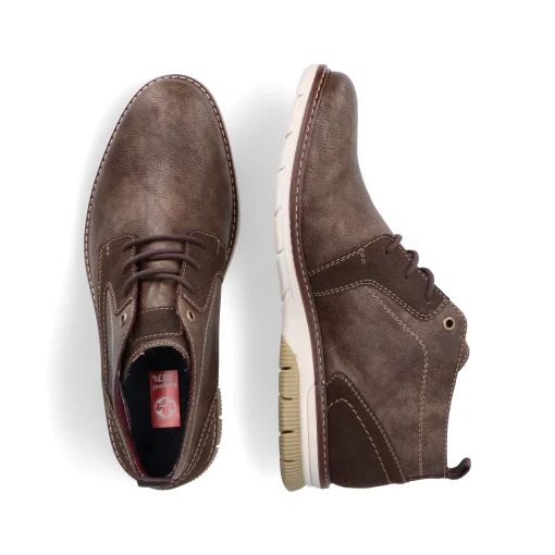 Rieker Herren Schnürschuhe graubraun