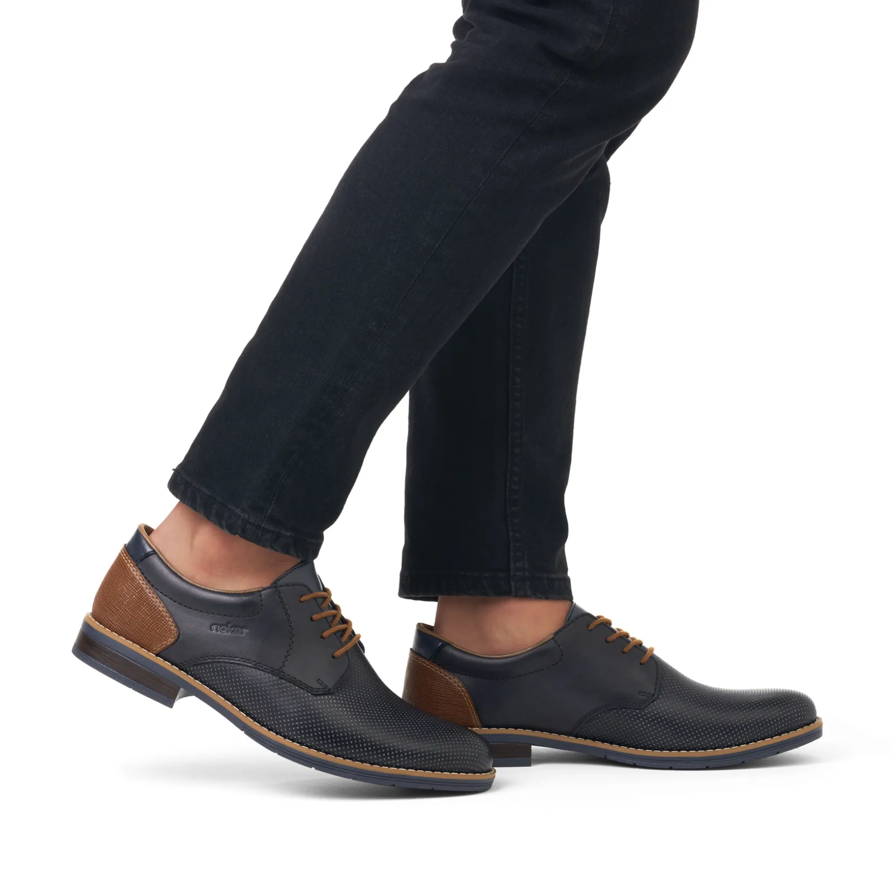 Rieker Herren Schnürschuhe marineblau