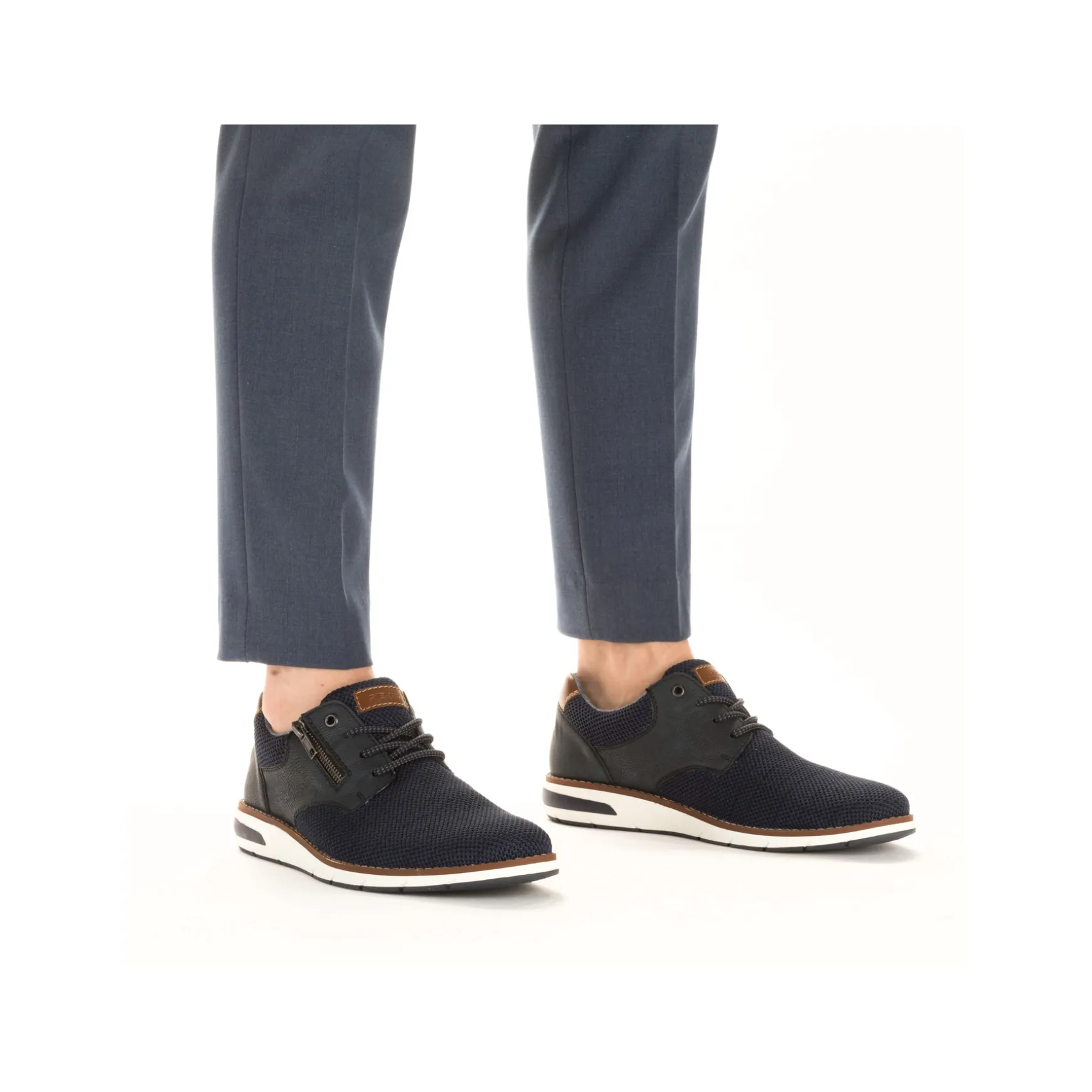 Rieker Herren Schnürschuhe azurblau