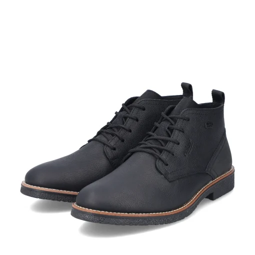 Rieker Herren Schnürstiefel graphitschwarz