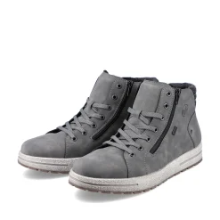 Rieker Herren Schnürstiefel stahlgrau