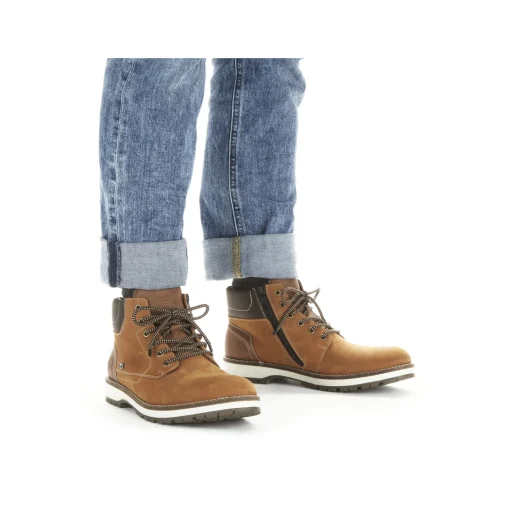 Rieker Herren Schnürstiefel karamellbraun