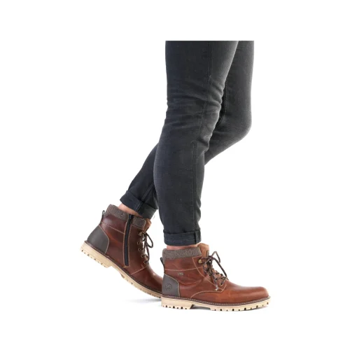 Rieker Herren Schnürstiefel kastanienbraun