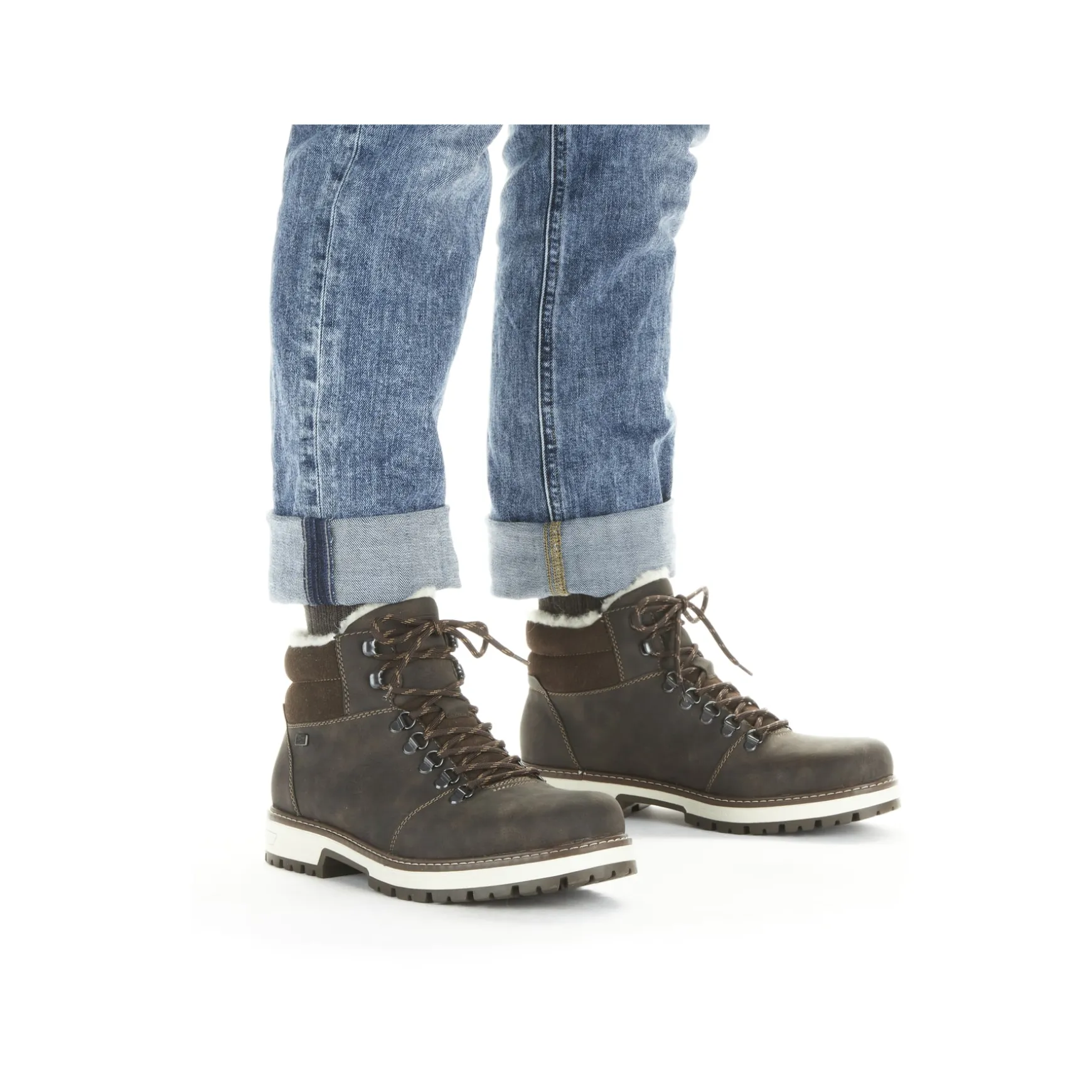 Rieker Herren Schnürstiefel mokka