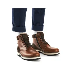 Rieker Herren Schnürstiefel kastanienbraun