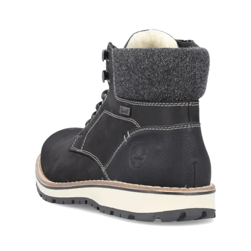 Rieker Herren Schnürstiefel tiefschwarz