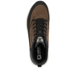 Rieker Herren Schnürstiefel nougatbraun-schwarz