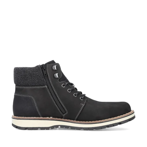 Rieker Herren Schnürstiefel tiefschwarz