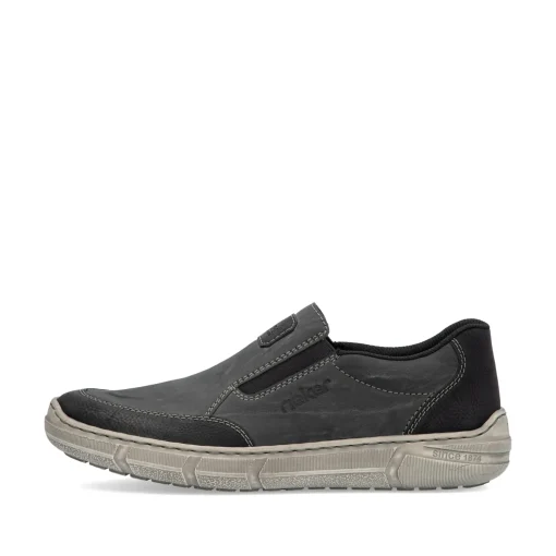 Rieker Herren Slipper graphitgrau