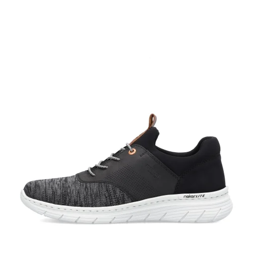 Rieker Herren Slipper graphitschwarz