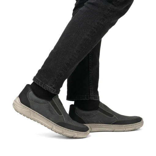 Rieker Herren Slipper graphitgrau