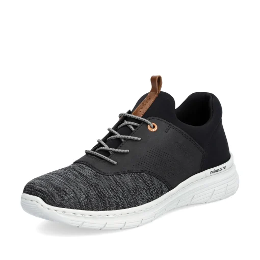 Rieker Herren Slipper graphitschwarz