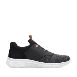 Rieker Herren Slipper graphitschwarz