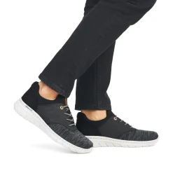 Rieker Herren Slipper graphitschwarz